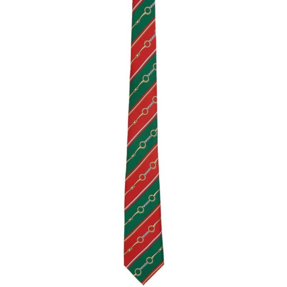 Gucci Other - NWT❤️💚Gucci❤️💚Green and Red Silk Chain Tie